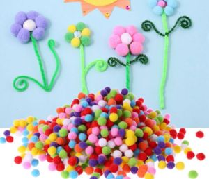 Bịch 10 viên Pom Pom cục bông tròn nhiều màu 1cm 2cm 3cm trang trí cho cô giáo mầm non làm phụ kiện đẹp