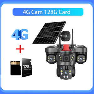 difang | V380 Pro 20MP Wireless Solar Security Camera WiFi/4G 10x Digital Zoom Solar CCTV 3 Camera Triple Screen Built 8000mAh Battery