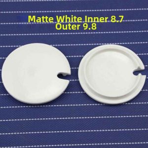 White Lid with Hole for Spoon Ceramic Mug