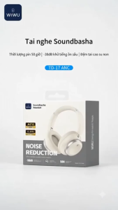 Tai Nghe chụp tai chống ồn ANC Kép SilentCore™ Hybrid Bluetooth V6.0 Pin 50h giờ Hi-Res ACS WIWU Soundbasha TD-17 ANC