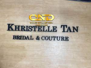 stainless steel Matte Black Wall Signage