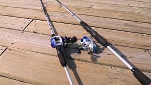 MUXI Joran Pancing Spinning Rod Casting Rod 1.65m -2.1m 2 Bagian M Power Glass Fiber Joran Pancing Stainless Steel Guide Ring Super Kuat Murah Tahan Lama Tongkat Pancing untuk Air Tawar dan Air Asin