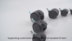 Roda Kursi Kantor As Tusuk Rem Roda Plastik Pin Roda Furniture Hitam Tancap Polos Berhenti Murah