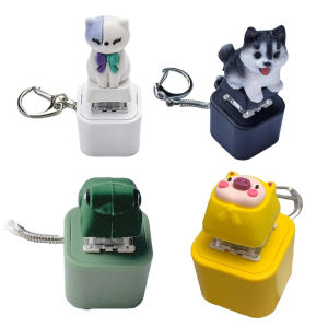 Frog Croaking Fidget Toy Keychain With Colorful Lights Rechargeable Keychain With Led Fun Animal Sound Button Toy Stress Relief