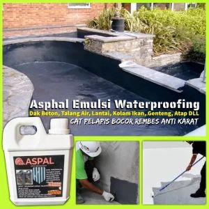 Aspal Cair 1kg Pelapis Material Waterproof Anti Bocor Pada Dinding Genteng Retak Tembok Rembes