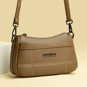 Fashionable Soft Leather Small Bag Single Shoulder Crossbody for Ladies Mid-Aged Women Elegant Personality Match All New 2025