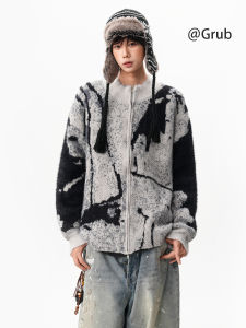 Grace Rub | Couples Loose Casual Sweater Cardigan Zipper Design