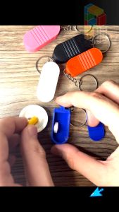 PixelBlock3D Medicine Pill Container Pillbox Keychain Portable Handy Small Box
