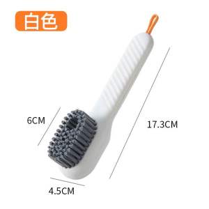Creative Push Type Automatic Liquid Discharge Deep Cleaning Brush Soft Bristled Liquid Shoe Brush Long Handle Clothes Brush Laundry Brushes Multifunctional Cleaning Brush Soap Dispenser Cleaning Brush for Footwear Household Cleaning Tool