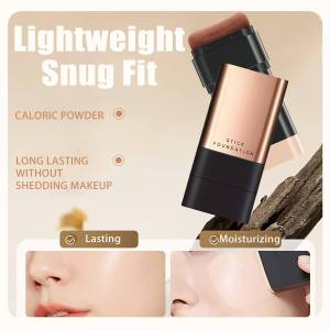 Dual Headed Foundation Make-Up Stick Anti Wrinkle Hydrating Lightweight No Cake Look Ivory White Foundation Stick 20g