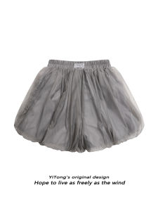 Váy Ngắn Xếp Ly Ren Gợi Cảm Cạp Cao Váy Chữ a Che Mông Váy Ngắn Đèn Lồng Bằng Vải Polyester Thoải Mái Hàng Ngày