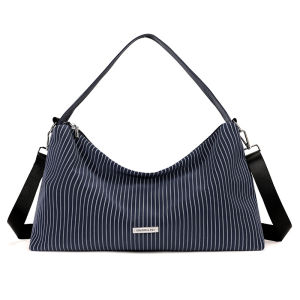 GStar Womens Oversized PU Crossbody Bag Ins Fashion Stripe Tote Bag Lightweight New Shoulder Bag for Work College School Large Capacity Casual Travel Underarm Bag Daily Use Trending 2025