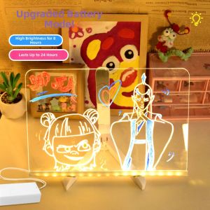 Battery-Powered Erasable Drawing Board Student Night Light
