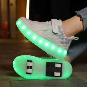 Children LED Lighted Roller Skates Removable Wheels