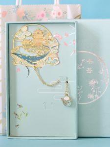 Forbidden City Shanhai Jing Whale Bookmark Cut Out Antique Gift Souvenir Chinese Style Creative Cultural and Creative Customization for Students