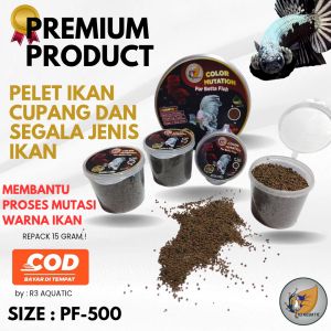Pelet Pakan Ikan Cupang Kemasan Repack Premium Color Mutation For Betta Fish