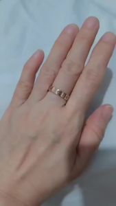 Cincin Titanium Steel 316L Rose Gold Anti Karat Motif Semanggi (Clover) - Cincin Wanita Tahan Air - Cincin Good Luck Titanium Anti Luntur Rose Gold - Cincin Clover Minimalis Fashion Import