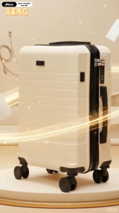 Vali Kéo Cao Cấp Xbags White Titan Pro Size 20 XB6105 Màu Kem Bánh Xe 360 Độ Có Khóa TSA Chuẩn Quốc Tế Cổng USB Hiện Đại Đẳng Cấp Sang Trọng!