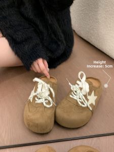 XUJIA | Thick Sole Increased Height Star Design Womens Slip-On Loafers