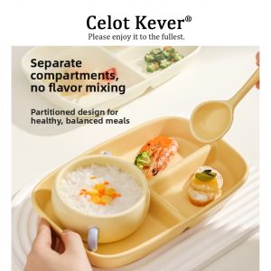 Creative Compartment Ceramic Plate
