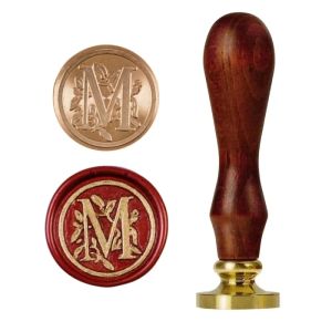 1set 26 Letter A-Z Wax Seal Stamp with wooden handle Wax Seal Paint Copper Head for Envelope Gift Invitation Card Sticker
