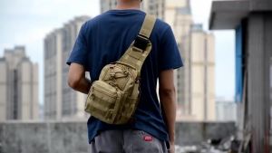 Ba Lô Đeo Vai Chiến Thuật Dành Cho Nam Túi Đeo Chéo EDC Chống Nước Chất Liệu Polyester Dùng Cho Đi Bộ Đường Dài Leo Núi Cắm Trại Dã Ngoại Sinh Tồn Ngoài Trời