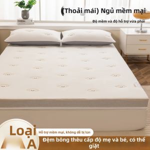 BEIPIN | Đệm Thêu Có Bông Phủ Cotton Nhớ Hình Dạng Có Thể Giặt Được và Tách Rời