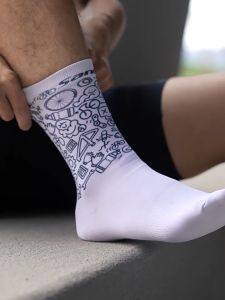 Santic Cycling Socks Men Women Breathable Compression Basketball Outdoor Sports Bike Bicycle Socks