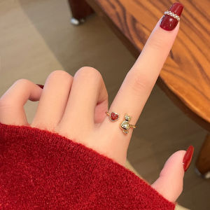 Adjustable Open Ring for Women Cat Design Unique Style Lightweight Luxury Feel New 2025 Trendy Ring Finger Tip Ring