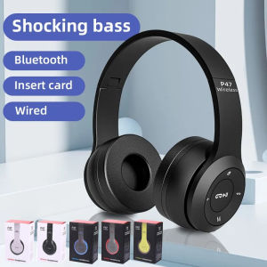P47 Wireless Bluetooth Headphone With Microphone Foldable Headsets Bass Hifi Sound Music Stereo Earphones For Smartphone TV Game