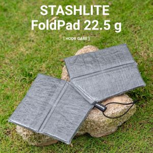 [HODRGEAR] STASHLITE FoldPad Ultralight Foldable Sit Pad Dyneema® DCF Shell or UHMWPE Gridstop Option Notebook-Sized Pack Camp
