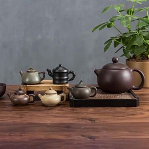 Purple Clay Mini Teapot Pet Toy Teaware