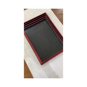 ถาดพลาสติกทรงสี่เหลี่ยมขอบยกสูง 28 x 39 x 2.4 ซม. ทนทาน น้ำหนักเบา รุ่นJP-TR2839