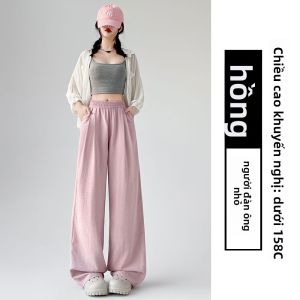 Quần ống rộng nữ MiiOW Cat Person làm bằng vải lụa băng ống đứng