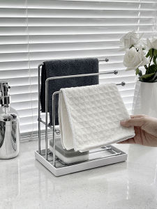 Kitchen Sink Drain Rack Creative Style Countertop Storage Shelf for Sponge Bowl Cloth Towel Drainage Kitchen Accessory