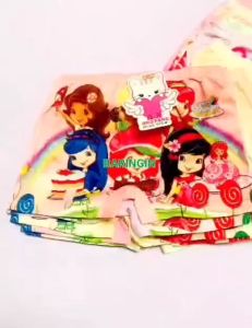 Set 6 Boxer Anak Perempuan Desain Kartun Lengan Pendek Nyaman