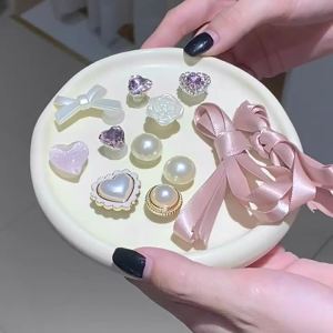 XIXITIAO Creative Bowknot Love Diamond Korean Style Fashion Outdoor Hole Shoes eva Womens Thick-Soled Summer Closed Toe Sandals