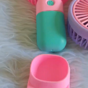 Mini Handheld USB Rechargeable Fan 3 Speed Portable Desk Fan with Stand for Travel Office Home