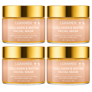 Jaysuing(简素净) | Collagen & Biotin Day Night Mask Intense Moisturizing Hydration Smooth Rough Skin Make Skin Tender Soft & Glowing Facial Care