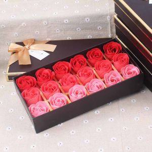 18 Flowers Artificial Soap Flower Rose Bouquet Gift Bags: Perfect for Valentine's Day, Birthdays & Christmas Weddings