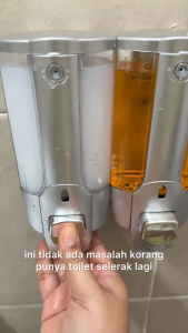 AKIRO HOME Malaysia Single Double Head Liquid Soap Dispenser Wall-mounted Bathroom Liquid Container 350ml Soap Shampoo Box Sanitizer Dispenser Lotion Liquid Pump 21