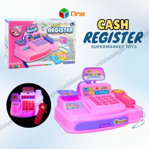 Mainan anak mesin kasir belanja cash register cashier bisa di pencet