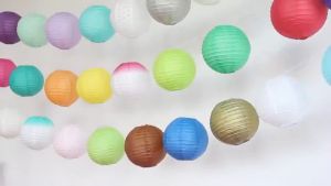 6 inchs Paper Lanterns Multi Color Decorative Round Chinese Japanese Home Decor 15cm