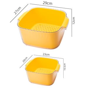 Double Layer Durable Anti-drop Drain Basket Large