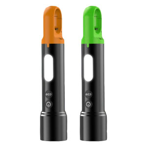 【HRFS】 Mini Flashlight High Brightness Torch USB Rechargeable LED Camping Flashlight Multi-Function Torch for Outdoor Emergency