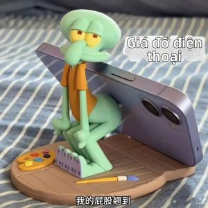 Giá Đỡ Điện Thoại Hình Spongebob Squarepants Squidward - Mô Hình Trang Trí Bàn Làm Việc 3D Hoạt Hình Phụ Kiện Sáng Tạo Cho Thiết Bị Di Động