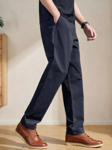 Enjeolon | Pure Cotton Tapered Straight Leg Pants Mens Business Leisure