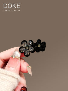 Flocking Flower Hair Clips Womens New Sweet Cute Side Bangs Duckbill Clip Stylish Hair Accessories Fashionable Hair Grips