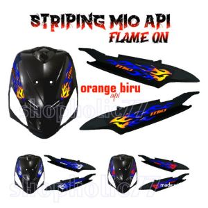 Striping Mio Sporty Mio Smile Model Api Laminasi Glosi Bisa divernis awet up to 3 tahun