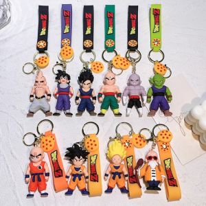 Bandai | Dragon Ball Keychain Z Son Goku Vegeta Piccolo for Backpack Keyring Dragon Ball Cosplay Action Figures for Fans